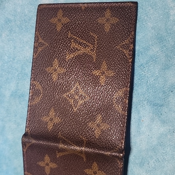 Louis Vuitton Classic Brown Monogram 2 Slot ID Card Case Bifold Compact Wallet - Picture 6 of 9